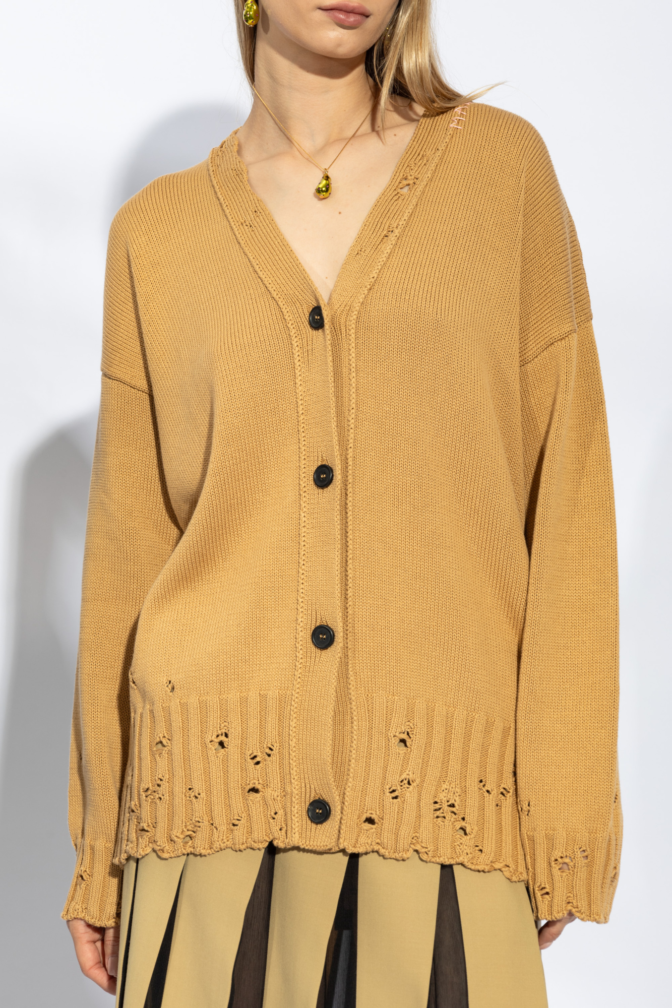カーディガン Y's - Y's STRIPE OPENWORK ASYMMETRIC CARDIGAN Y's STRIPE OPENWORK ASYMMETRIC CARDIGAN